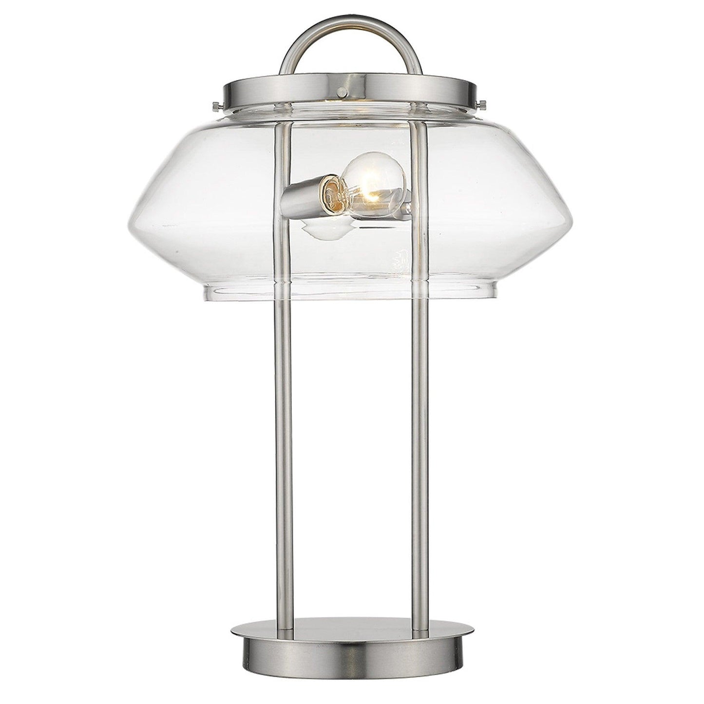 Garner 2-Light Satin Nickel Table Lamp - AFS