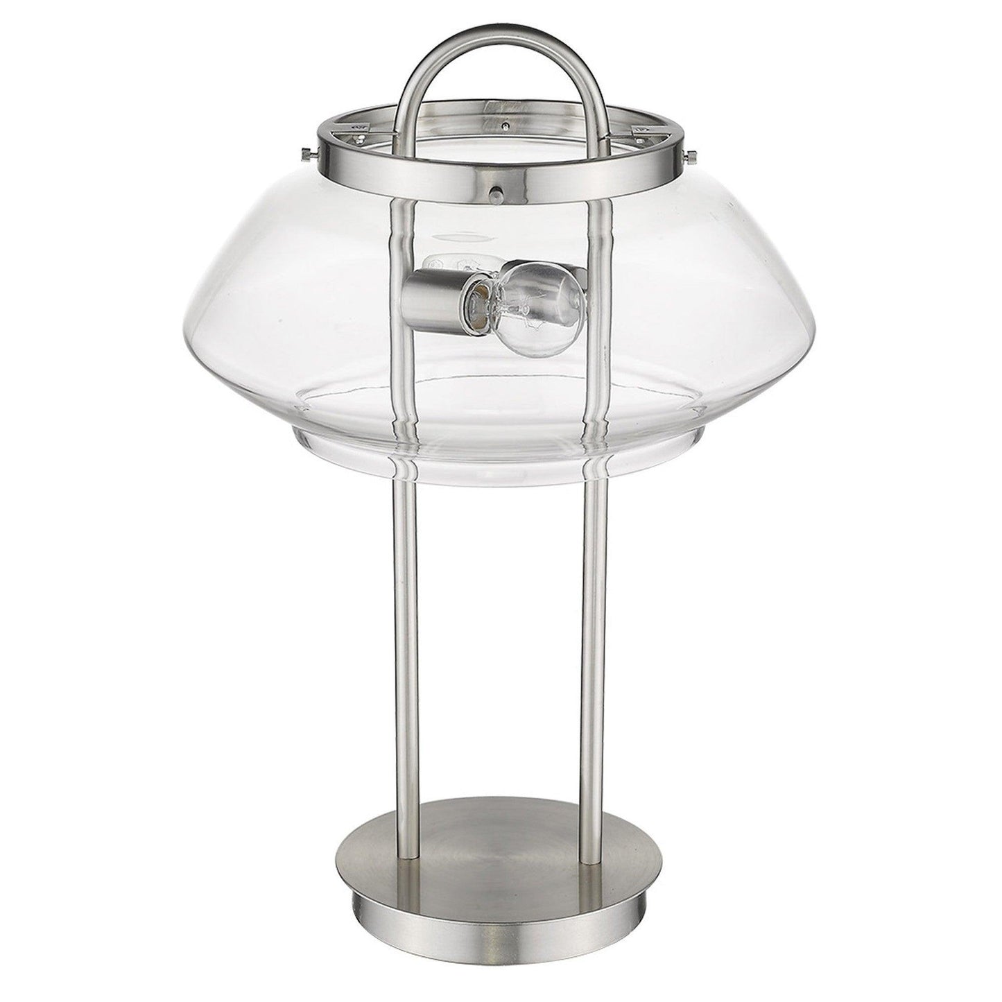 Garner 2-Light Satin Nickel Table Lamp - AFS