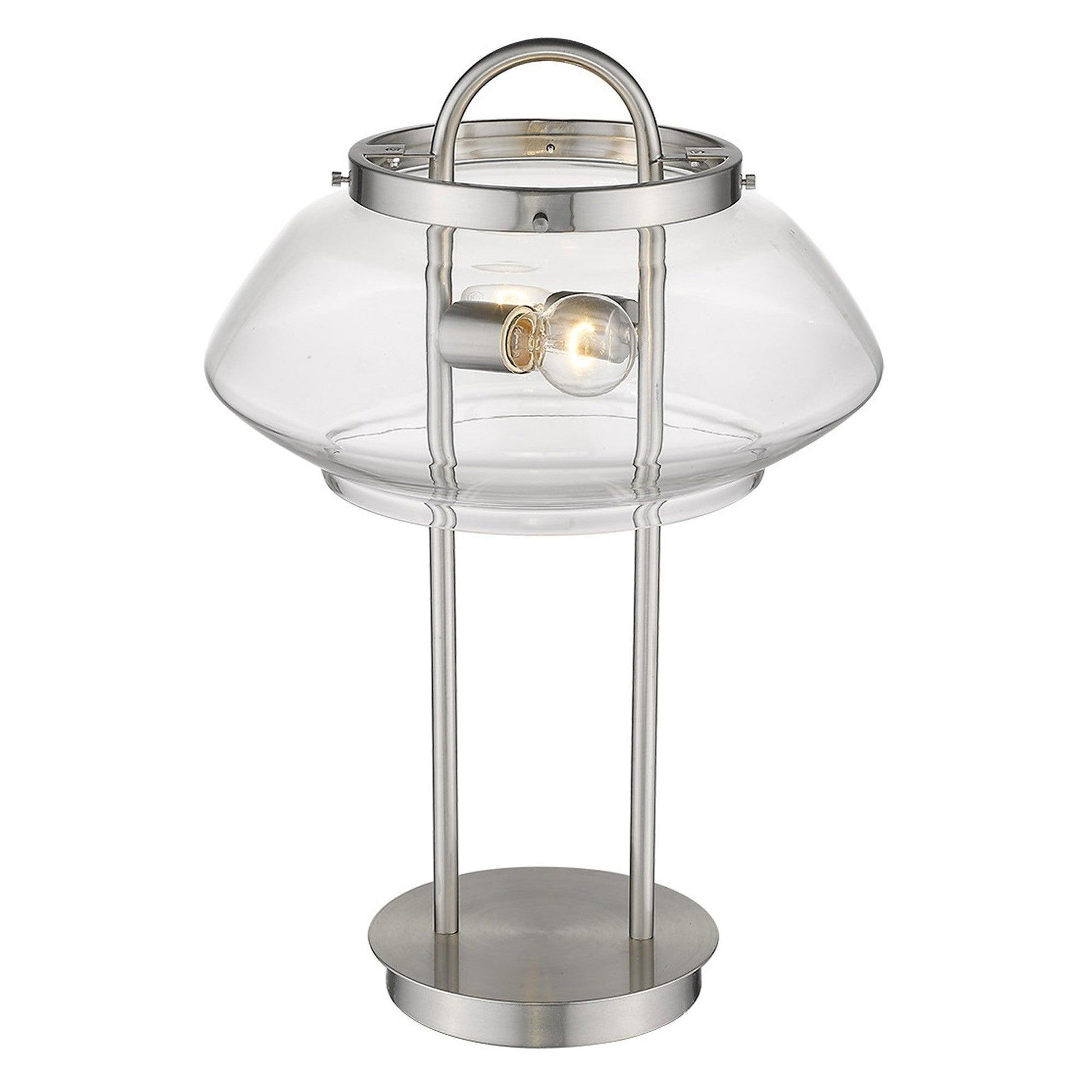 Garner 2-Light Satin Nickel Table Lamp - AFS