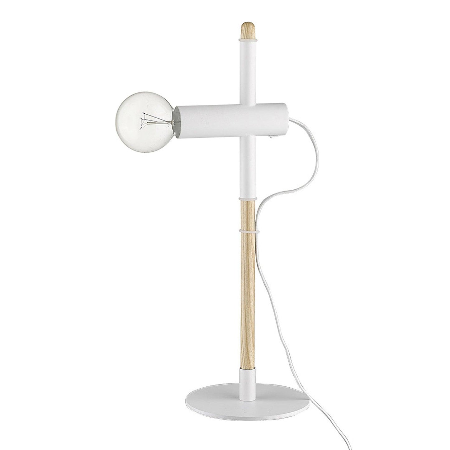 Minimalist White Wooden Table Lamp - AFS