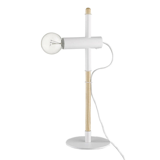 Minimalist White Wooden Table Lamp - AFS