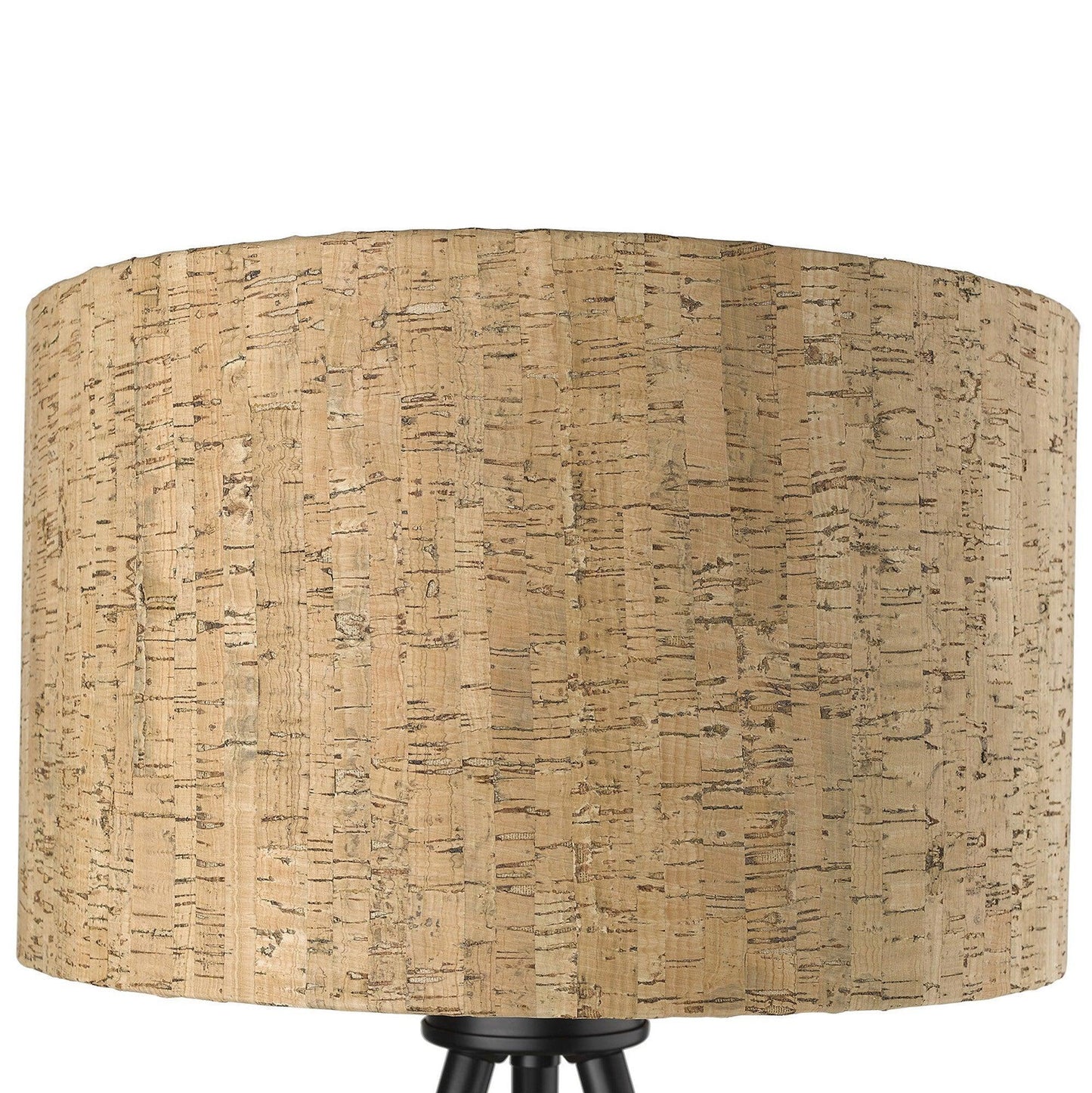 21.8" Matte Black Cork Shade Table Lamp - AFS