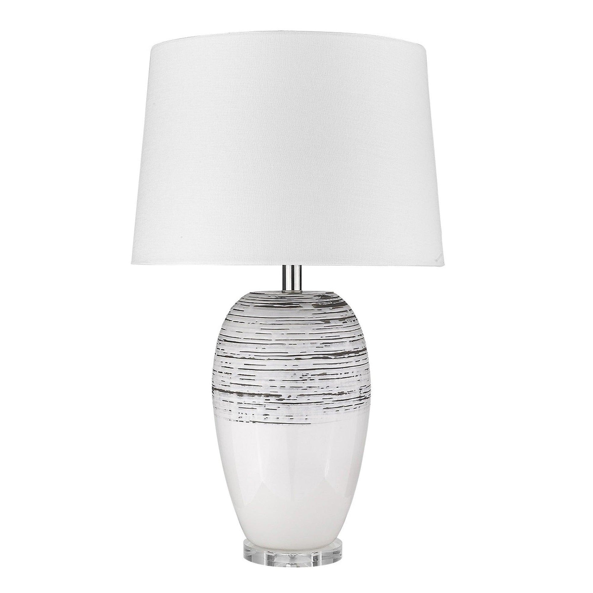 Trend Home 1-Light Polished Nickel Table Lamp - AFS