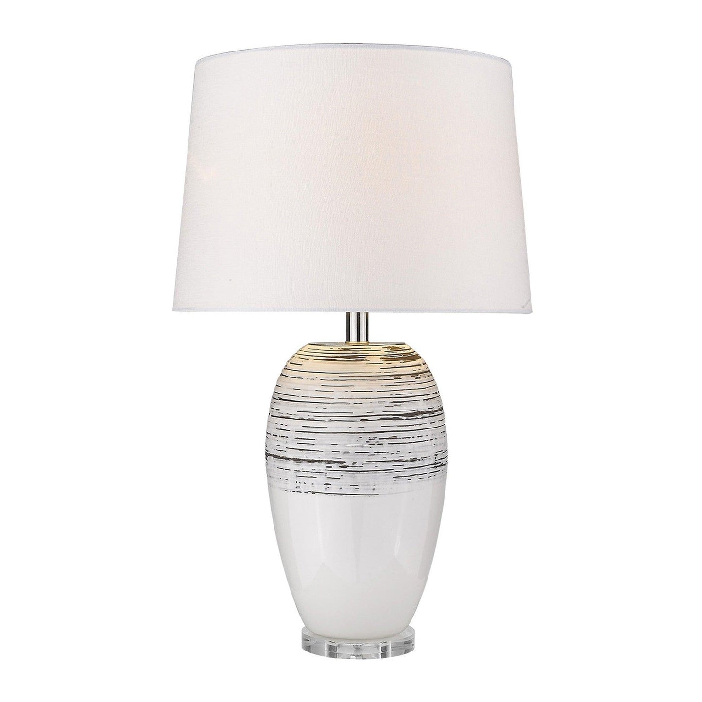 Trend Home 1-Light Polished Nickel Table Lamp - AFS