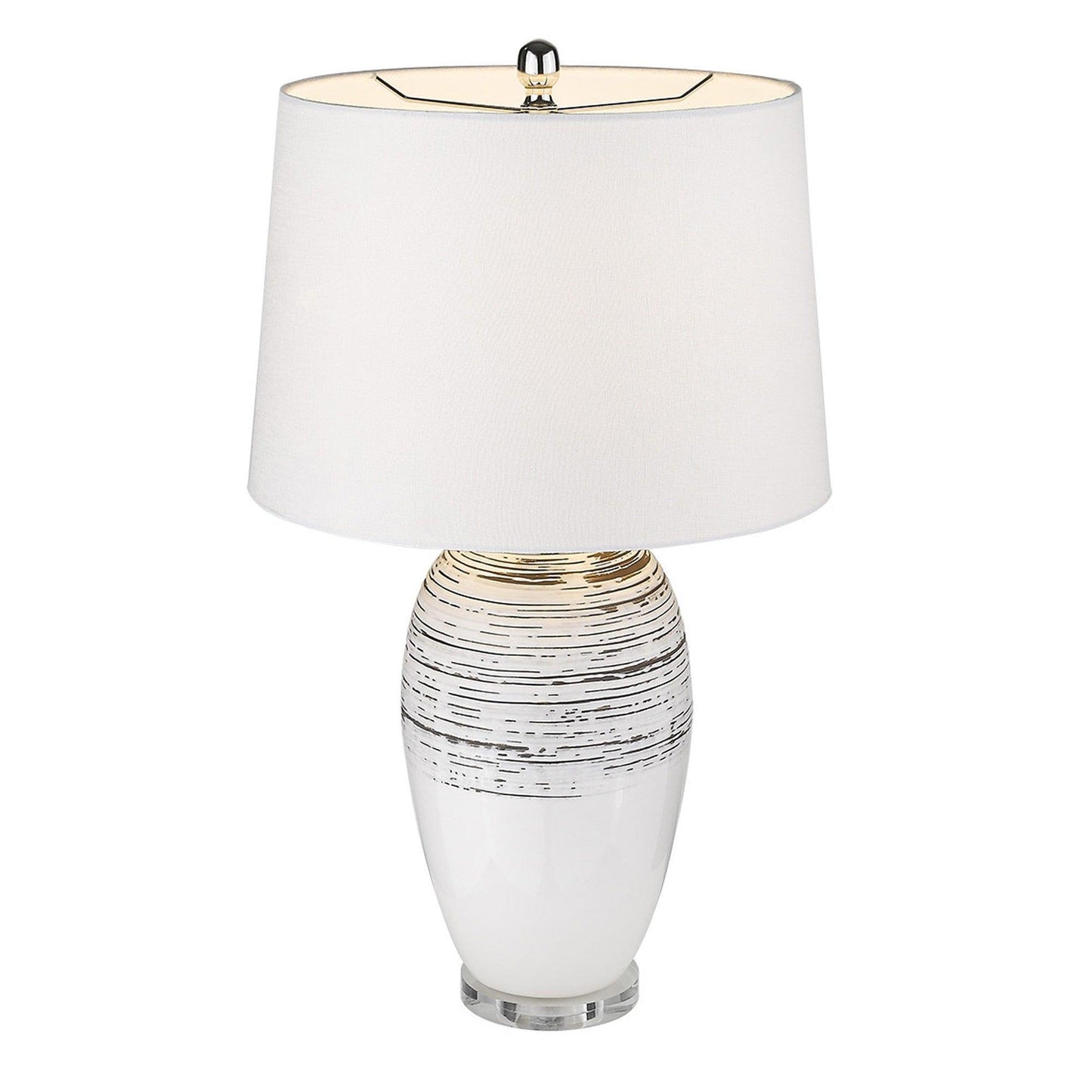 Trend Home 1-Light Polished Nickel Table Lamp - AFS