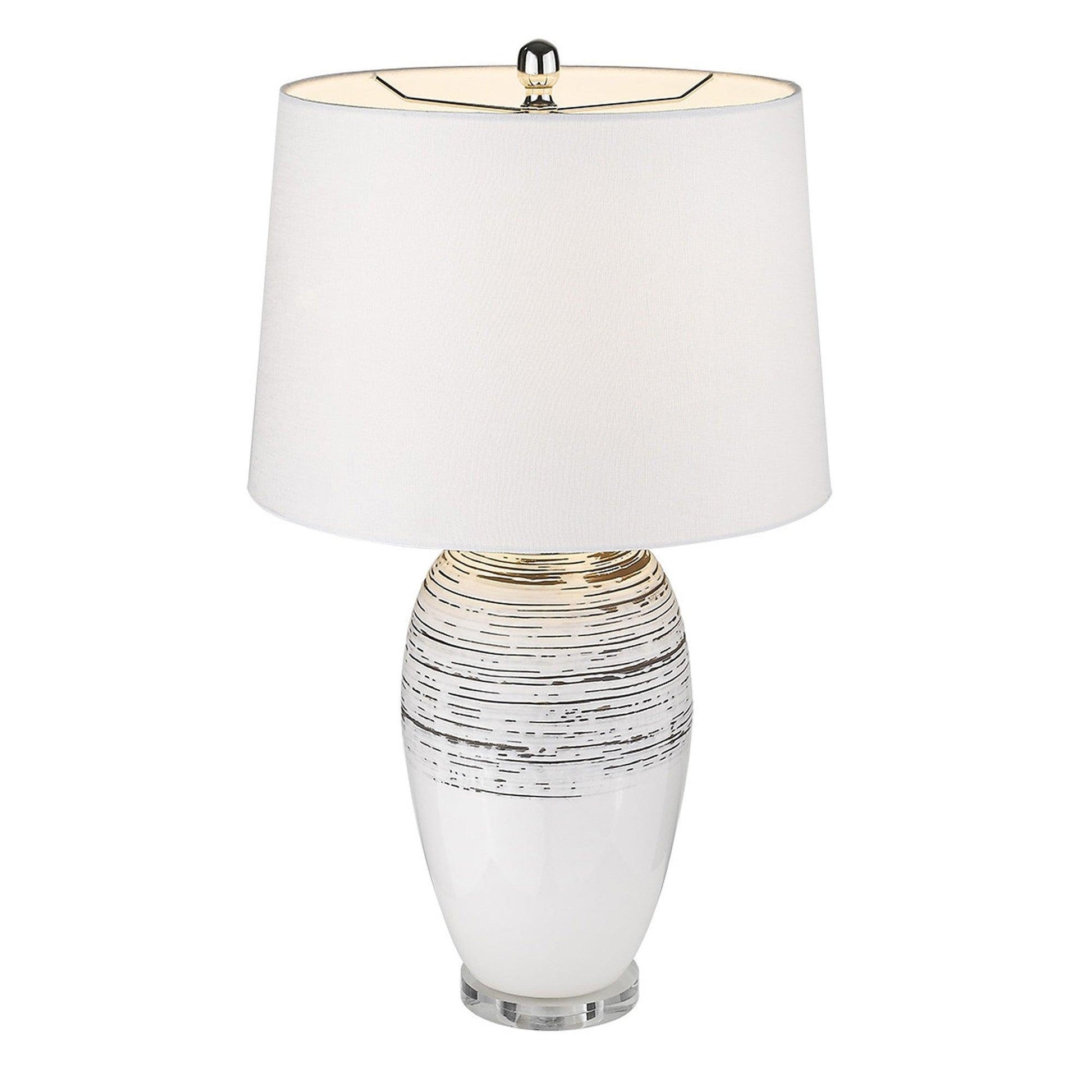 Trend Home 1-Light Polished Nickel Table Lamp - AFS