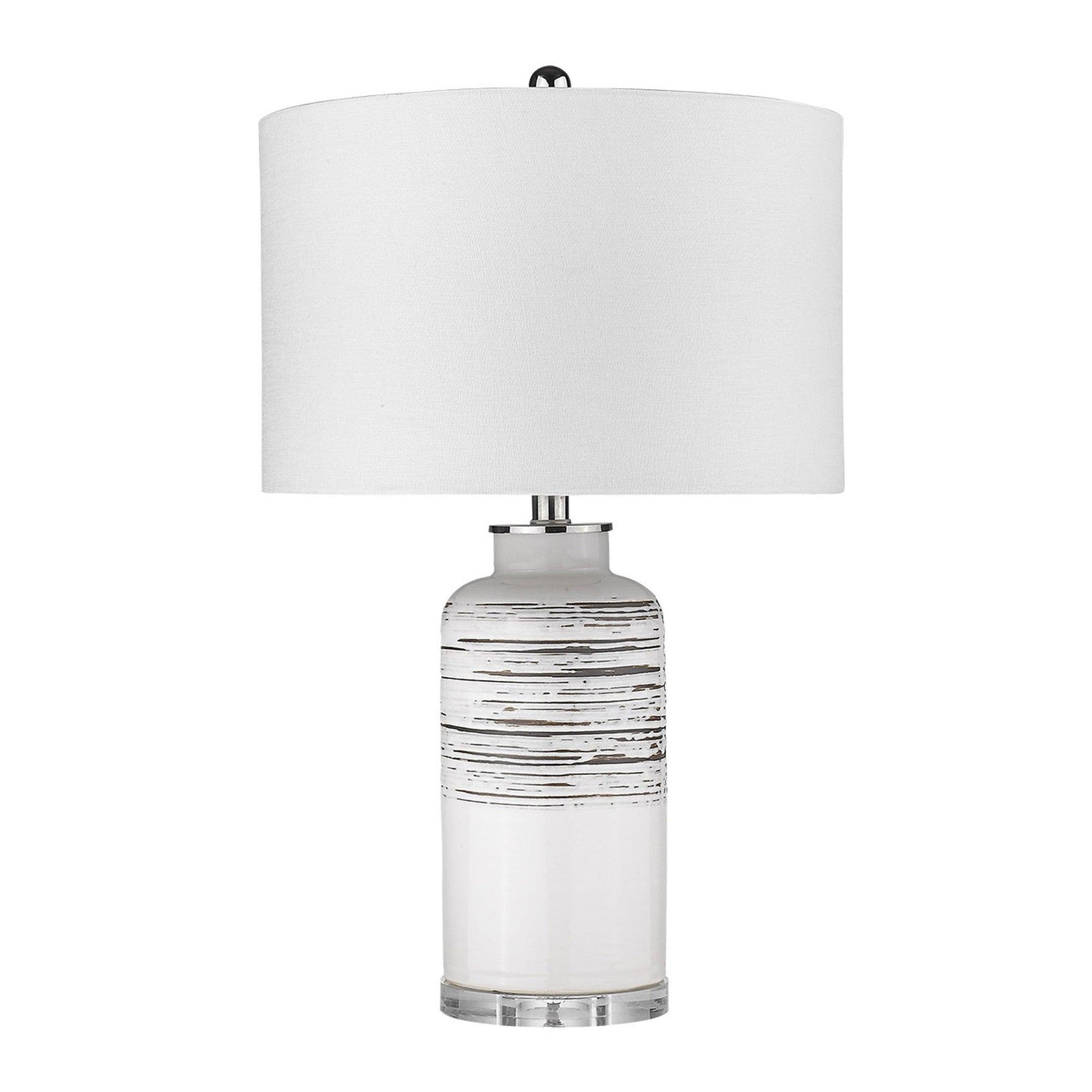 Trend Home 1-Light Polished Nickel Table Lamp - AFS