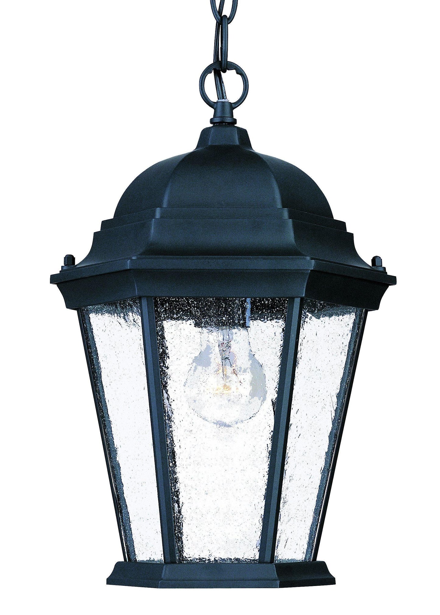 Matte Black Domed Lantern Hanging Light - AFS