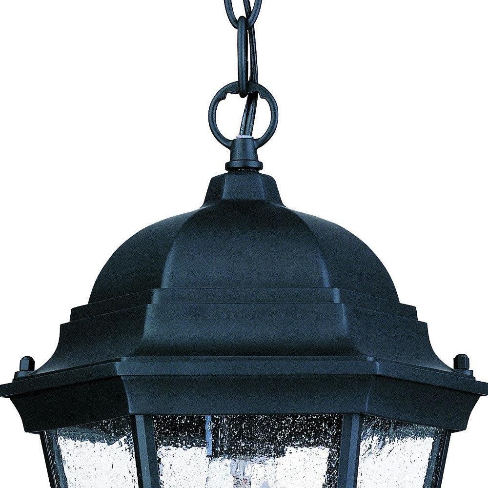 Matte Black Domed Lantern Hanging Light - AFS