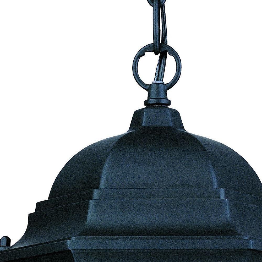 Matte Black Domed Lantern Hanging Light - AFS