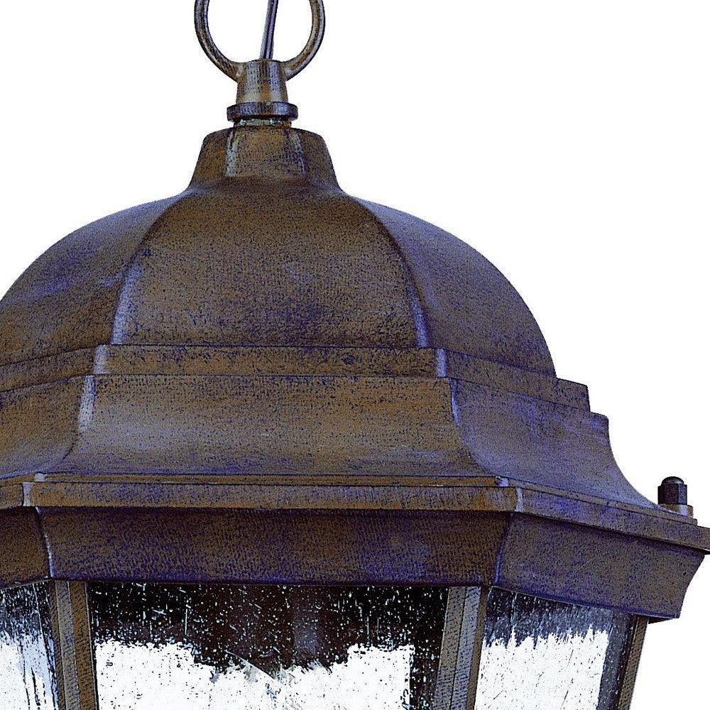 Dark Brown Domed Lantern Hanging Light - AFS