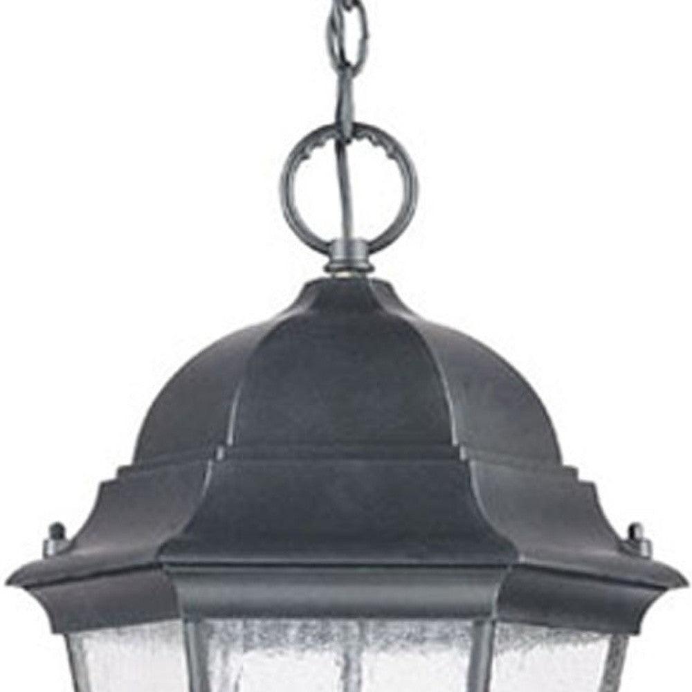 Three Light Matte Black Domed Lantern Hanging Light - AFS