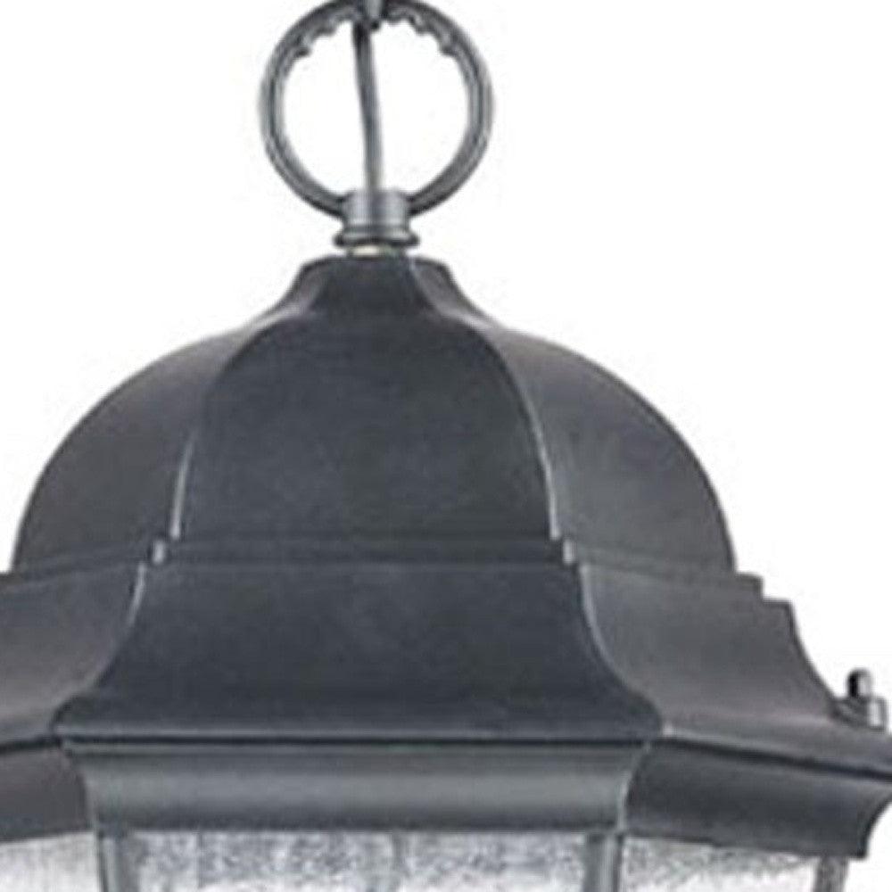 Three Light Matte Black Domed Lantern Hanging Light - AFS