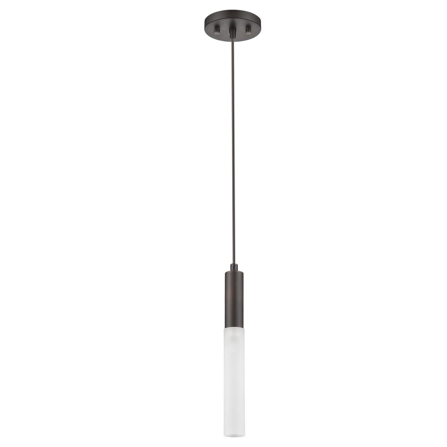 Bronze Pendant Hanging Light with Frosted Glass Shade - AFS