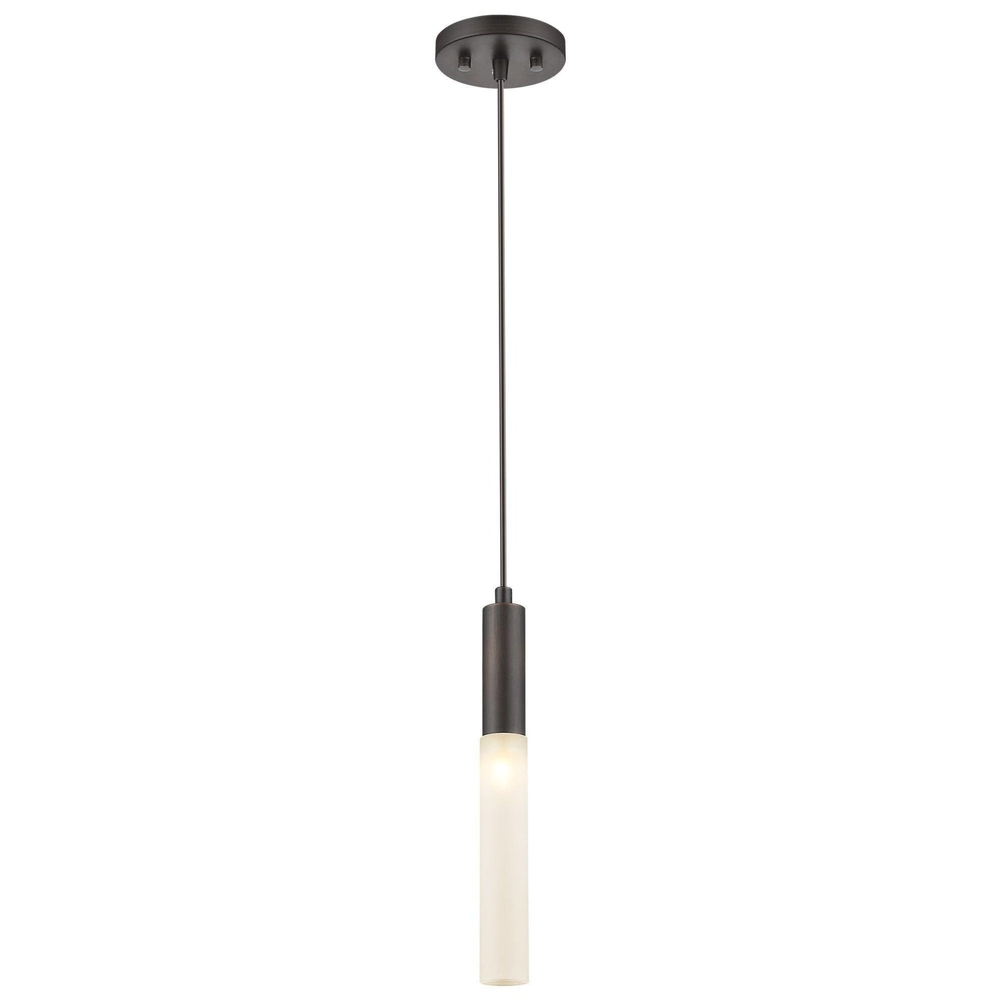 Bronze Pendant Hanging Light with Frosted Glass Shade - AFS