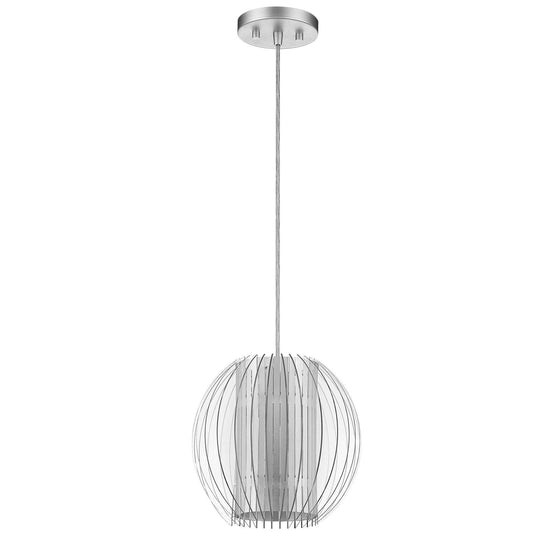 Acrylic and Steel Shade Hanging Globe Light - AFS