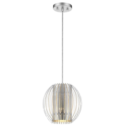 Acrylic and Steel Shade Hanging Globe Light - AFS