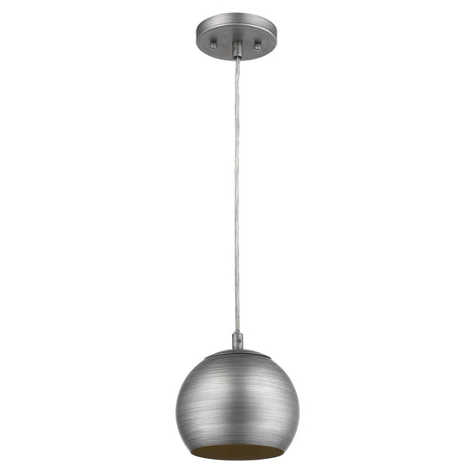 Light Gray and Gold Hanging Dome Light - AFS