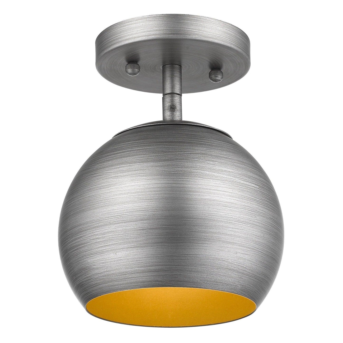 Light Gray and Gold Hanging Dome Light - AFS