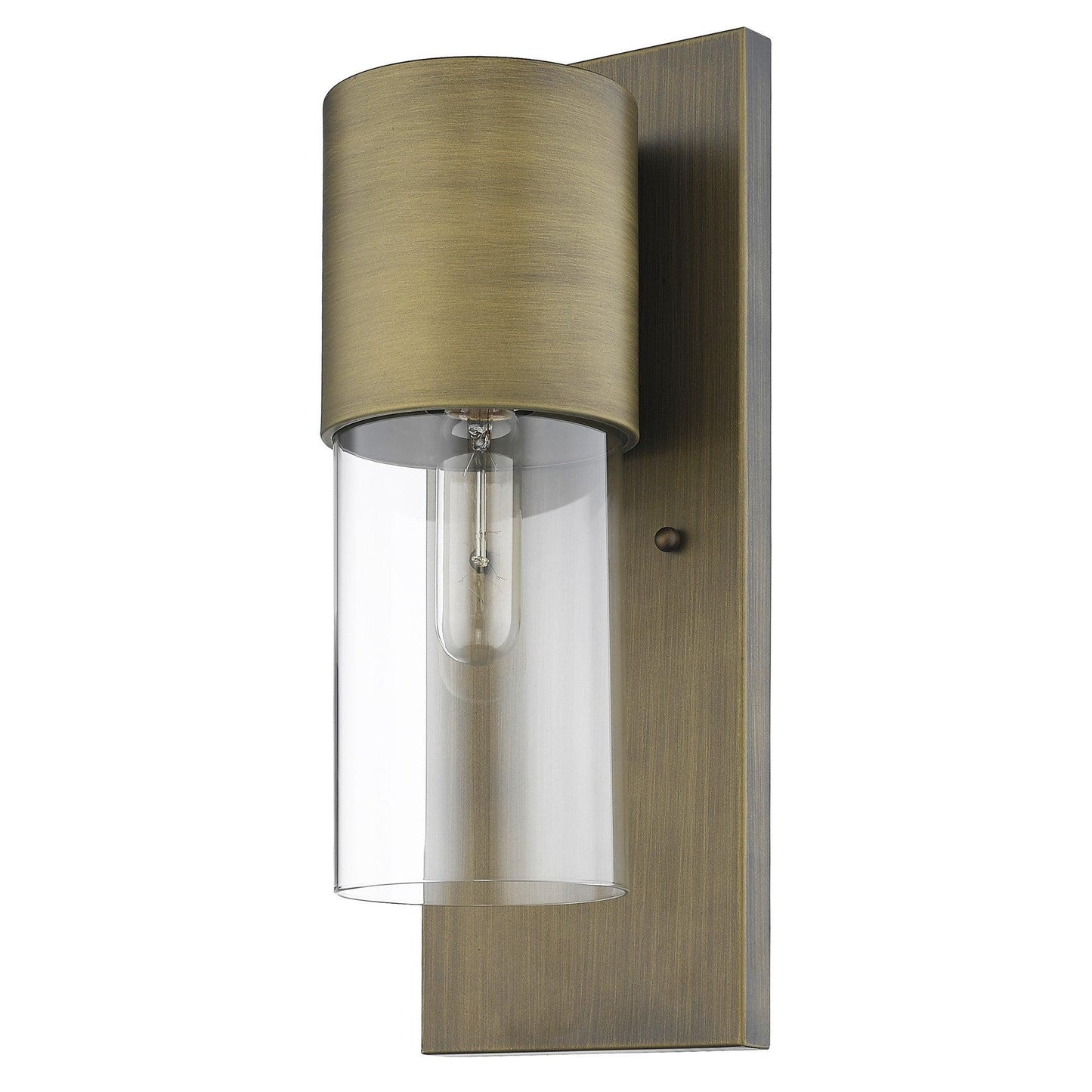 Contemporary Brushed Gold and Glass Wall Light - AFS