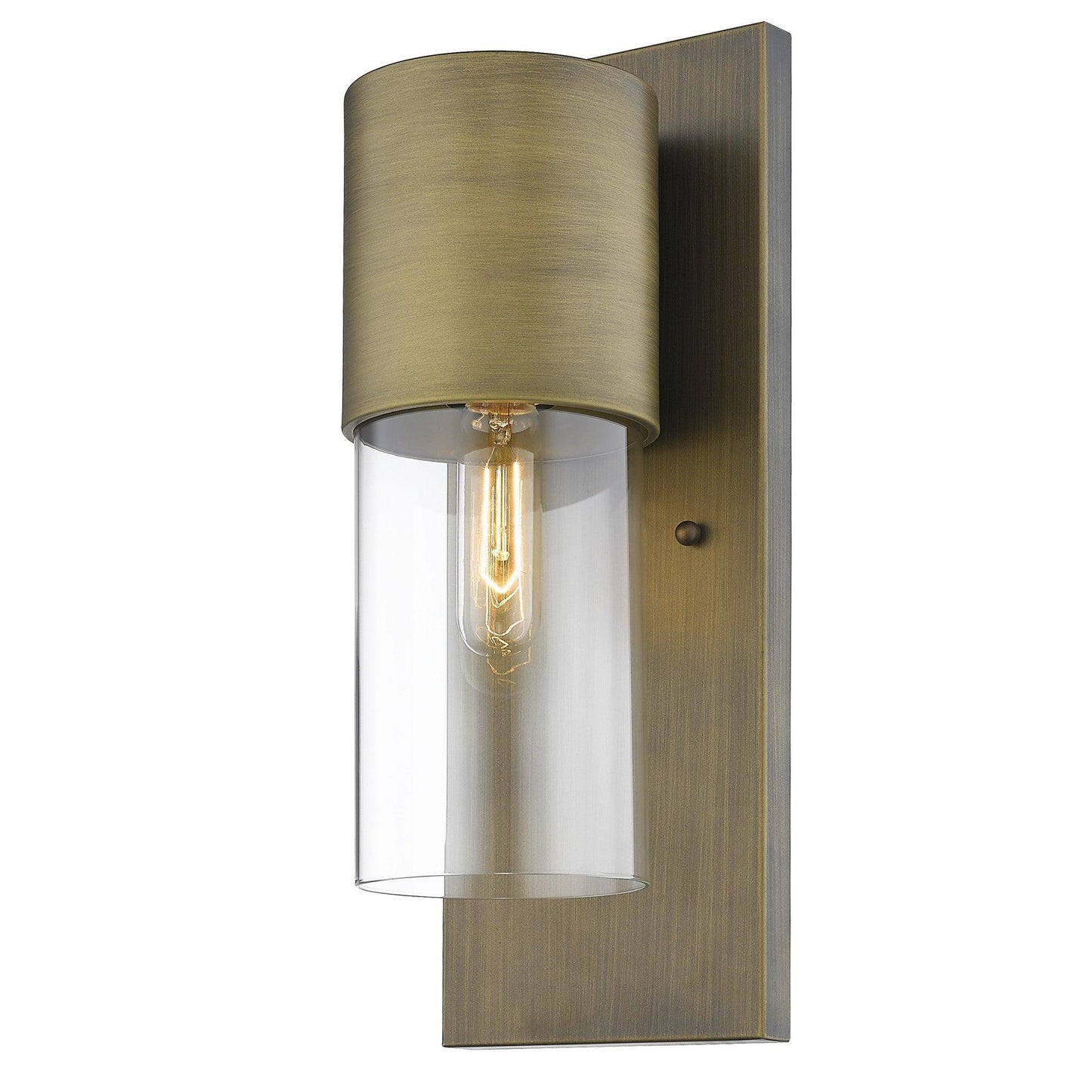 Contemporary Brushed Gold and Glass Wall Light - AFS