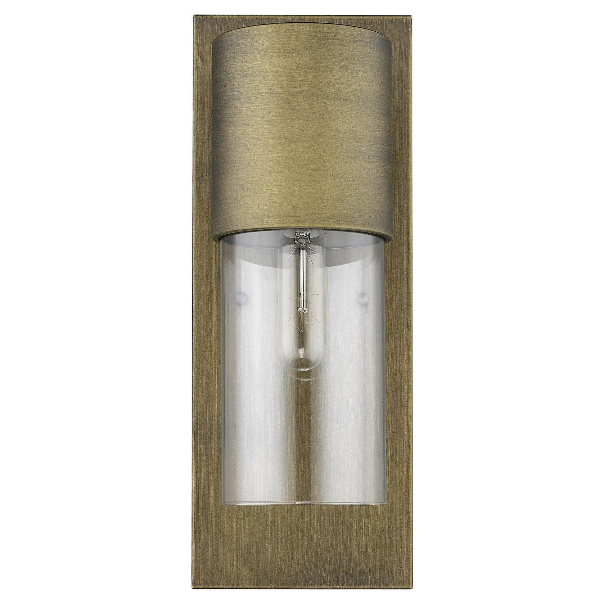 Contemporary Brushed Gold and Glass Wall Light - AFS