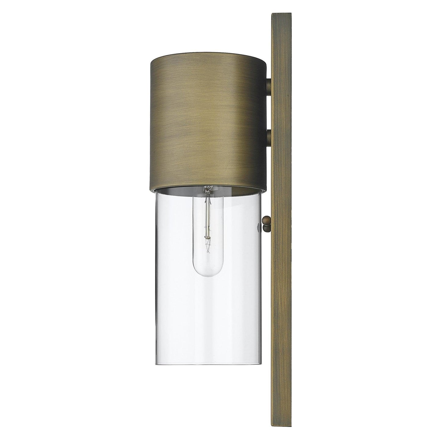 Contemporary Brushed Gold and Glass Wall Light - AFS