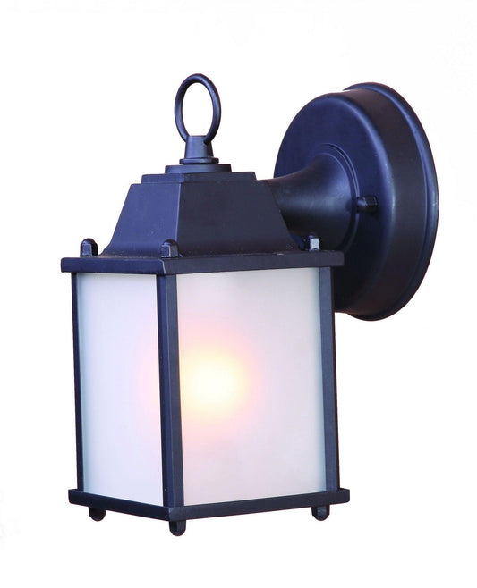 Matte Black Hanging Frosted Glass Lantern Wall Light - AFS