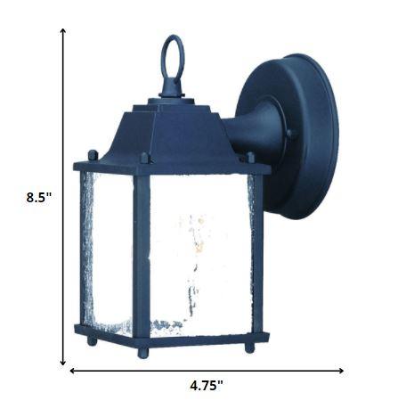 Matte Black Hanging Waterfall Glass Lantern Wall Light - AFS