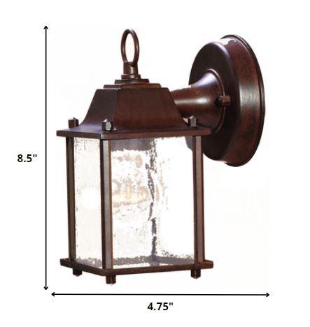 Dark Brown Hanging Waterfall Glass Lantern Wall Light - AFS