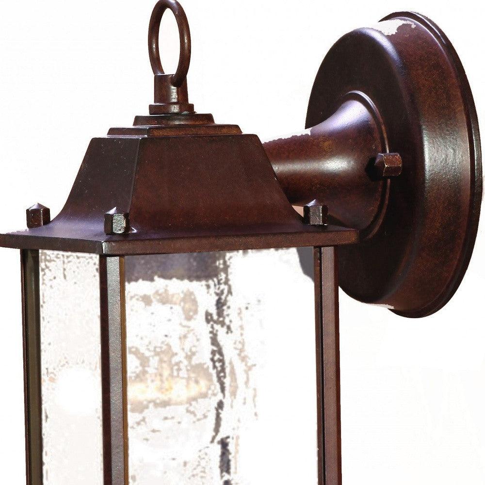 Dark Brown Hanging Waterfall Glass Lantern Wall Light - AFS