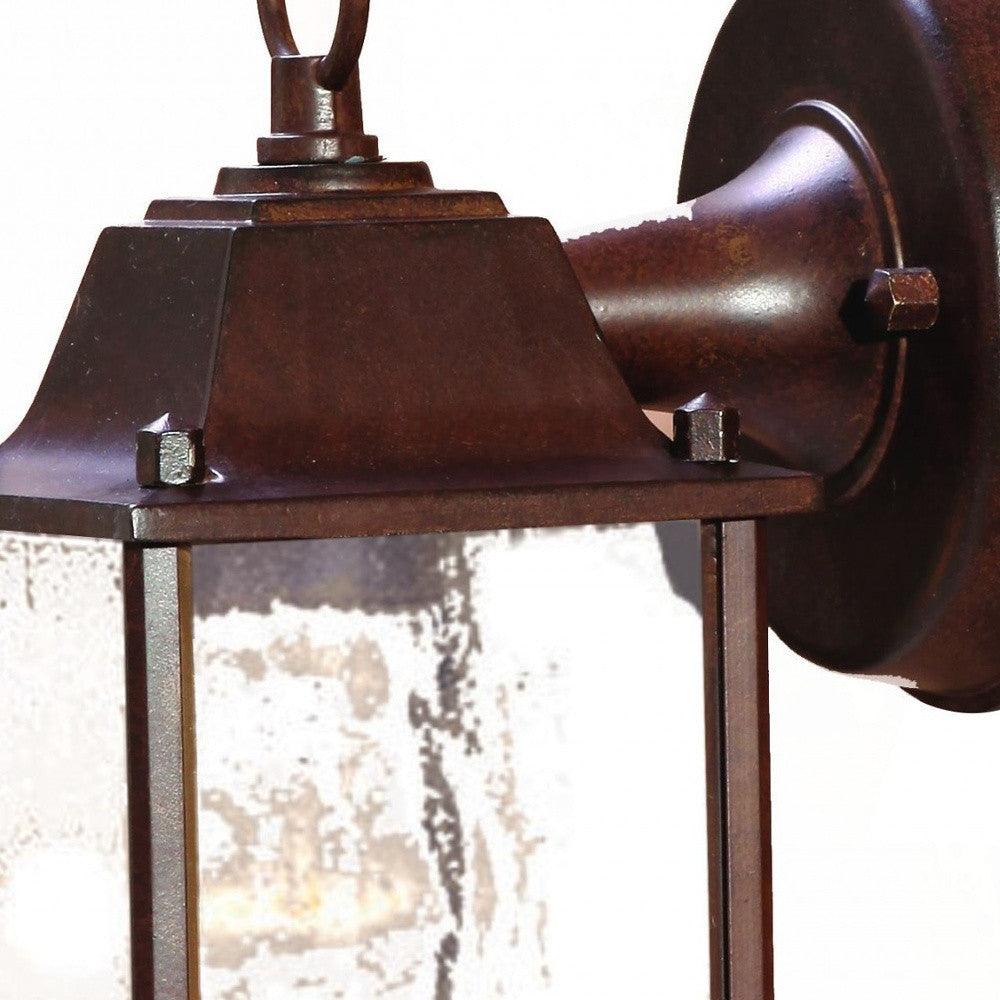 Dark Brown Hanging Waterfall Glass Lantern Wall Light - AFS