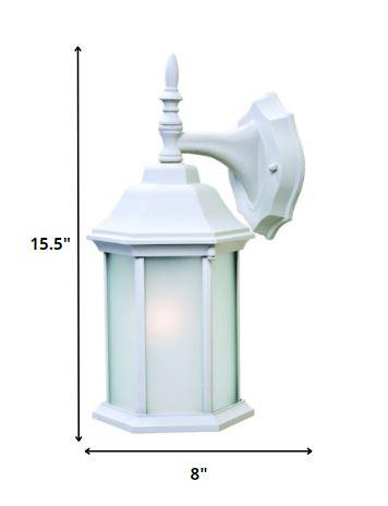 XL White Frosted Glass Swing Arm Wall Light - AFS