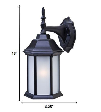 Matte Black Frosted Glass Swing Arm Wall Light - AFS