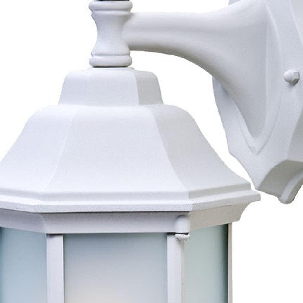 White Frosted Glass Swing Arm Wall Light - AFS