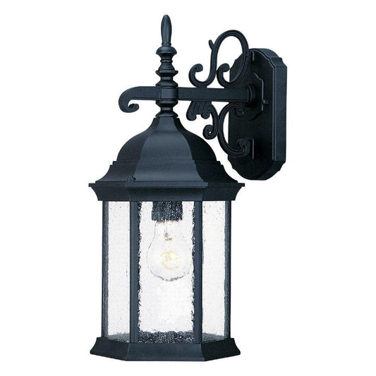 Petite Matte Black Domed Hanging Lantern Wall Light - AFS