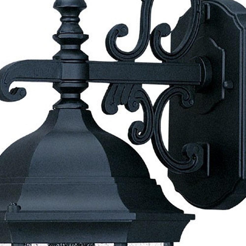 Petite Matte Black Domed Hanging Lantern Wall Light - AFS