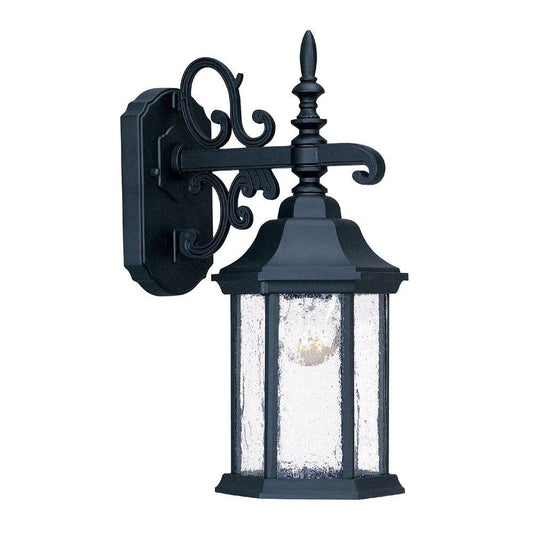 Narrow Matte Black Domed Hanging Lantern Wall Light - AFS