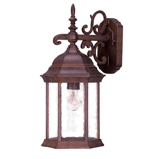 Narrow Brown Domed Hanging Lantern Wall Light - AFS