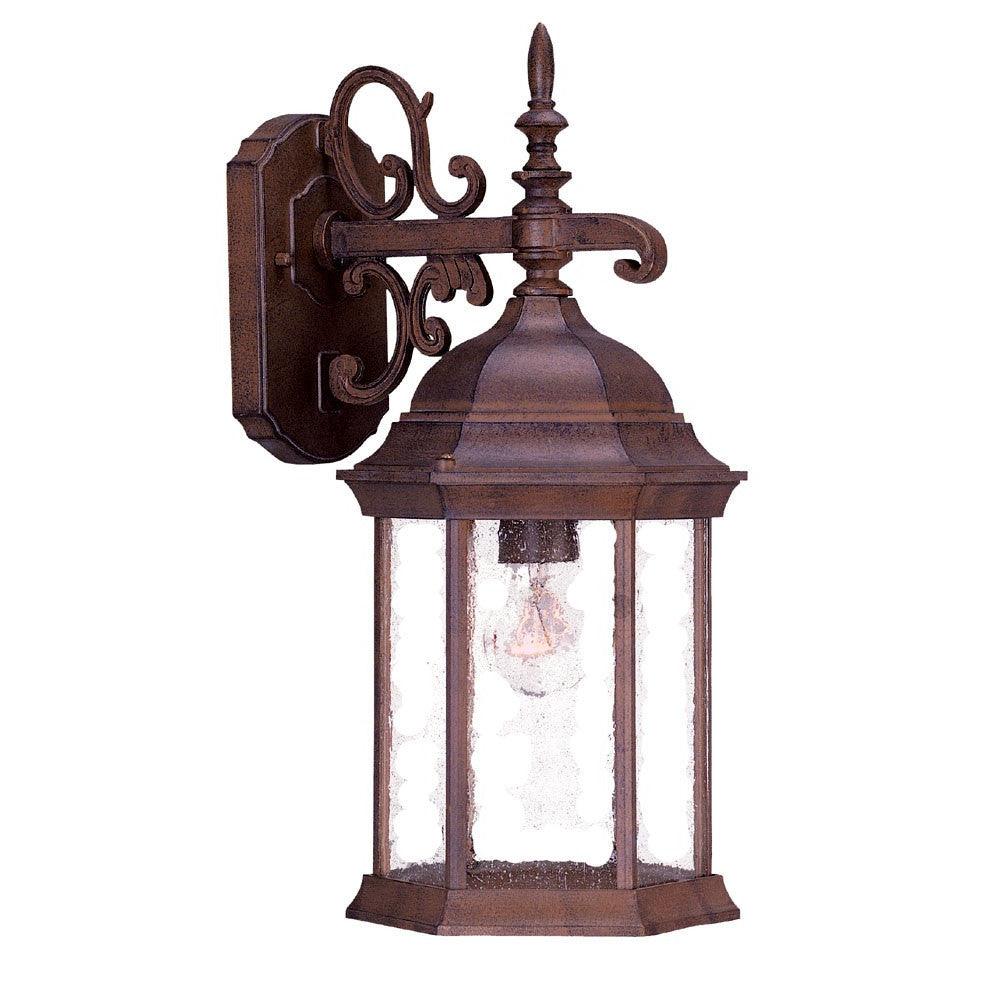 Narrow Brown Domed Hanging Lantern Wall Light - AFS