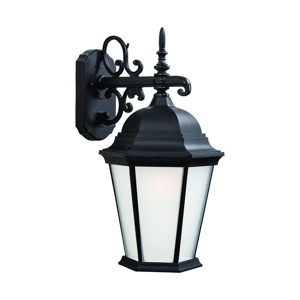 Matte Black Domed Hanging Lantern Wall Light - AFS