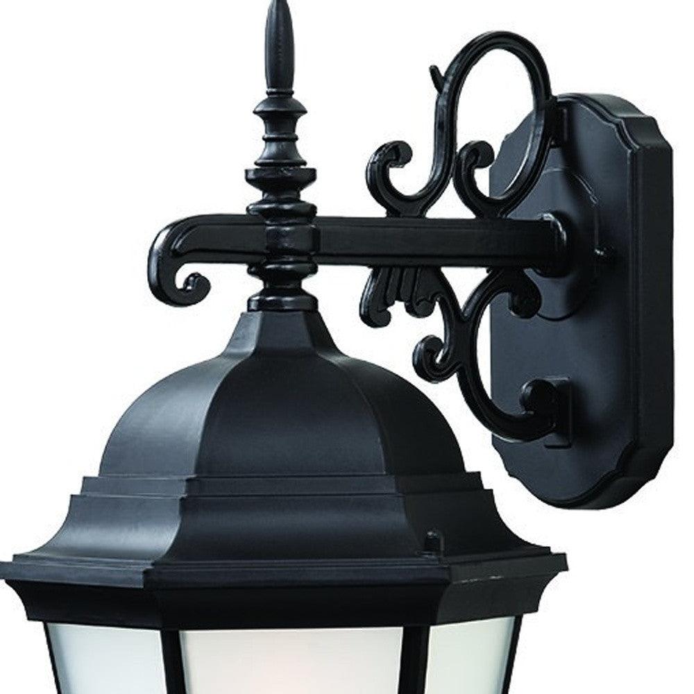 Matte Black Domed Hanging Lantern Wall Light - AFS