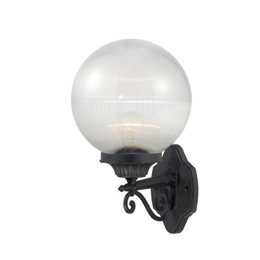 Matte Black Clear Acrylic Globe Wall Sconce - AFS