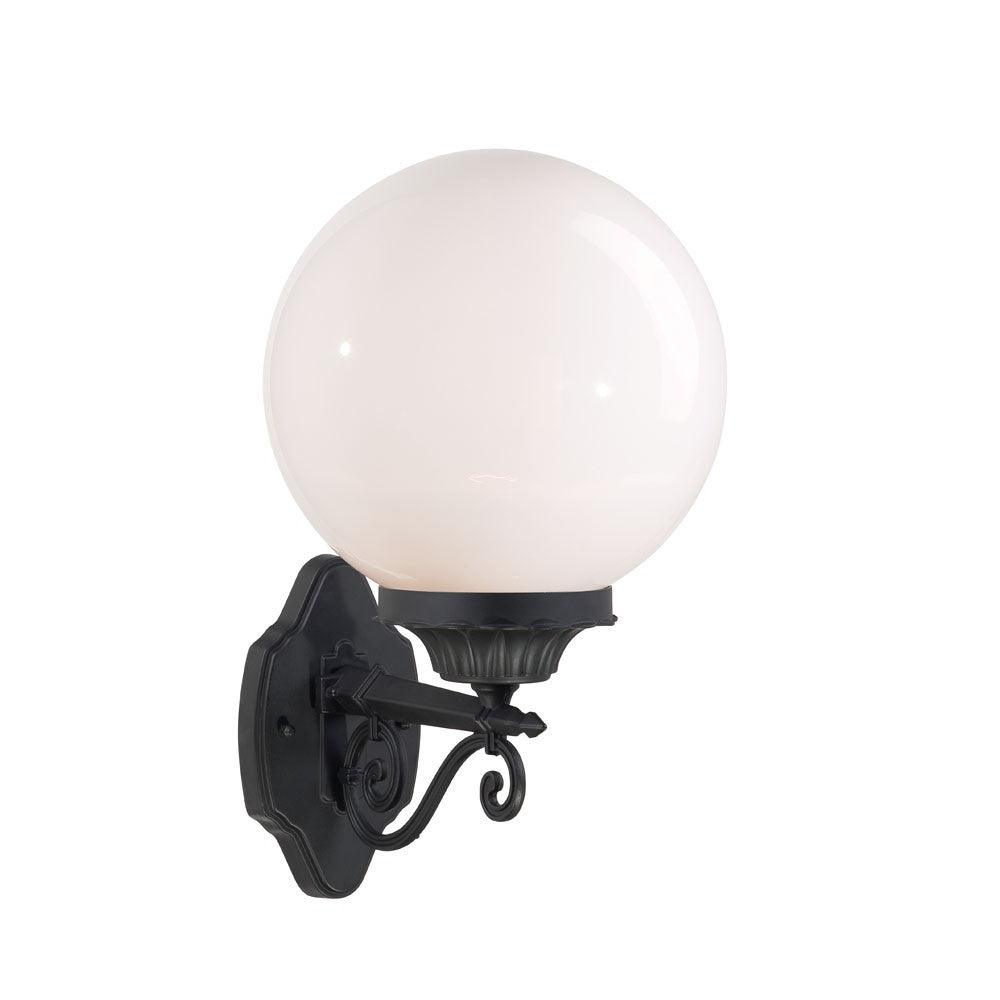 Matte Black Round Acrylic Globe Wall Sconce - AFS