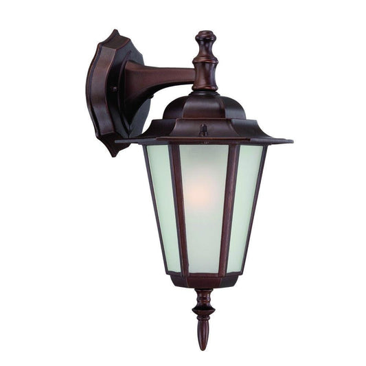 Bronze Frosted Glass Hanging Lantern Wall Light - AFS