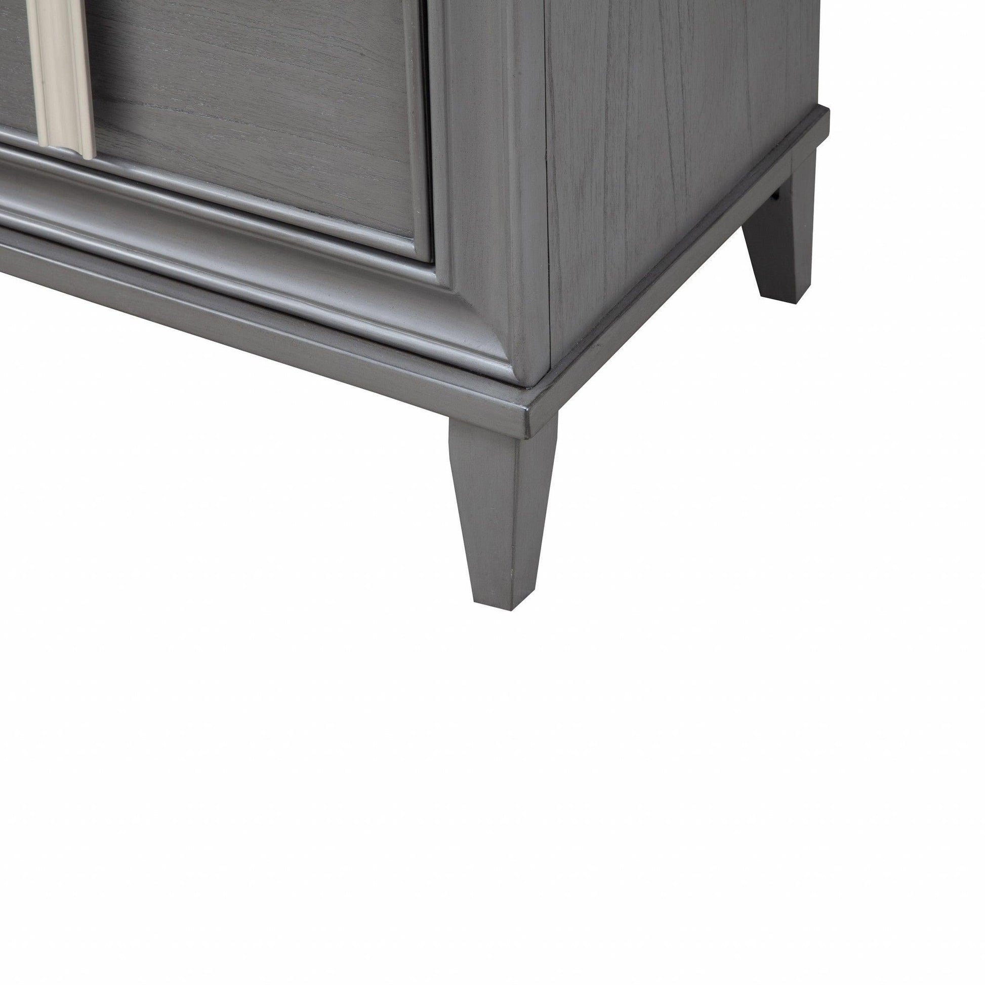 Dark Grey Contemporary 2 Drawer Nightstand - AFS