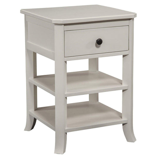 Mahogany White One Drawer Flair Nightstand - AFS