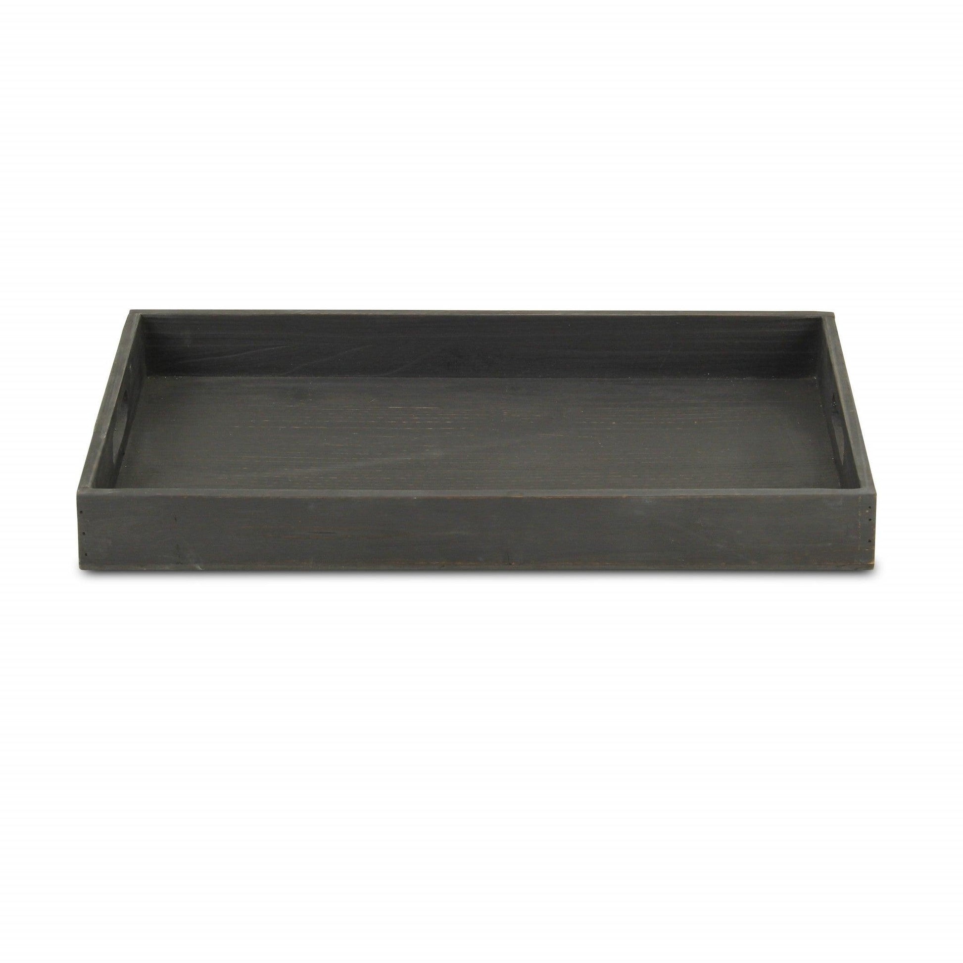 Minimalist Black Wooden Tray - AFS