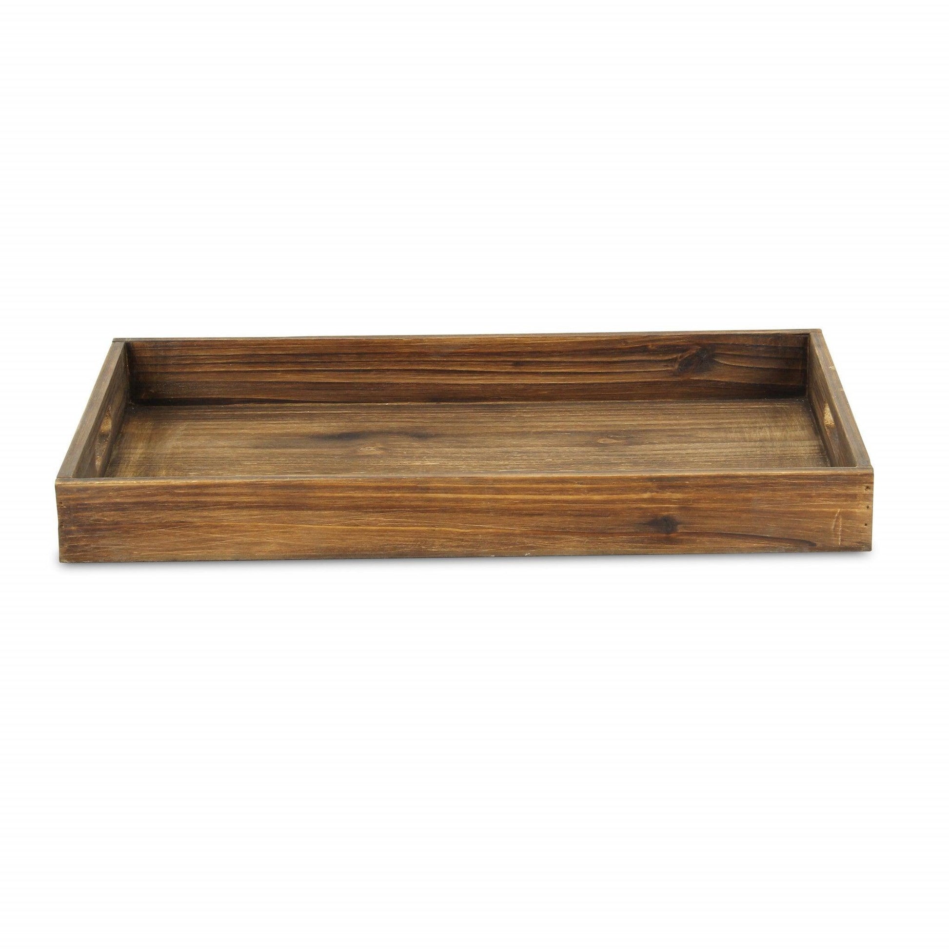 Minimalist Dark Brown Wooden Tray - AFS