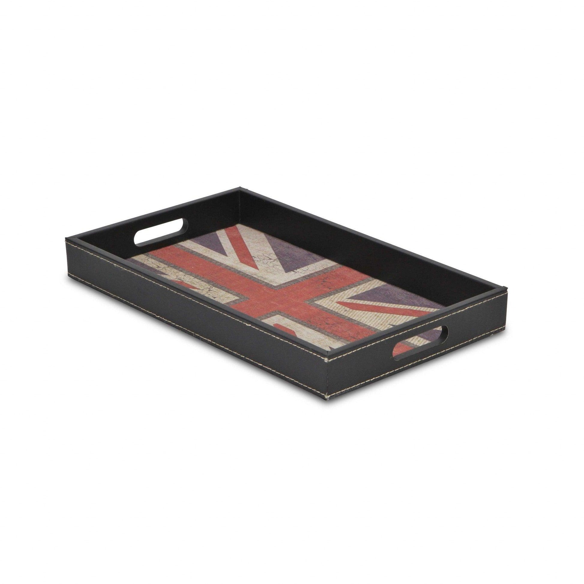 Union Jack Faux Leather Serving Tray - AFS